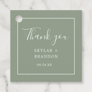 ミニマモダンリストSage Greenありがとう フェイバータグ