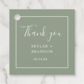 ミニマモダンリストSage Greenありがとう フェイバータグ (正面)