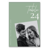 ミニマモダンリストSage Greenの結婚写真 テーブルナンバー (正面)