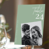 ミニマモダンリストSage Greenの結婚写真 テーブルナンバー