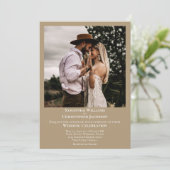 ミニマモダンリストSandy Tan Photo結婚's 招待状 (スタンド正面)