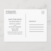 ミニマモダンリストSave The Date Coule Photo ポストカード (裏面)