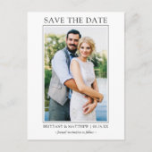 ミニマモダンリストSave The Date Coule Photo ポストカード (正面)