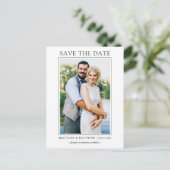 ミニマモダンリストSave The Date Coule Photo ポストカード (スタンド正面)