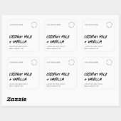 ミニマモダンリストSoy Candle製品スクエアラベル スクエアシール (シート)