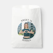 ミニマモダンリストSweet 16誕生日サークル写真 フェイバーバッグ (正面)