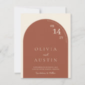 ミニマモダンリストTerracottaアーチ写真日付を保存 (正面)