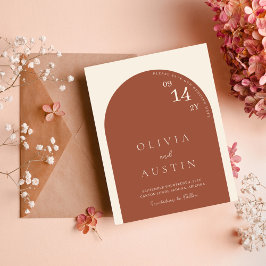 ミニマモダンリストTerracottaアーチ写真日付を保存