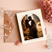 ミニマモダンリストTerracottaアーチ写真日付を保存