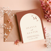 ミニマモダンリストTerracottaアーチ写真日付を保存