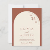 ミニマモダンリストTerracottaアーチ写真日付を保存 (正面)