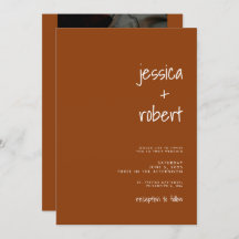 ミニマモダンリストTerracotta写真結婚の