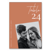 ミニマモダンリストTerracotta結婚の写真 テーブルナンバー (正面)