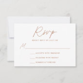 ミニマモダンリストTerracotta結婚の 出欠カード (正面)