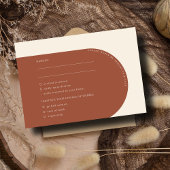 ミニマモダンリストTerracotta Arch写真RSVPカード