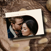 ミニマモダンリストTerracotta Arch写真RSVPカード