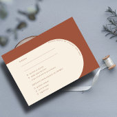 ミニマモダンリストTerracotta Arch写真RSVPカード