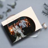 ミニマモダンリストTerracotta Arch写真RSVPカード