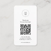 ミニマモダンリストThank You Review 名刺 (正面)