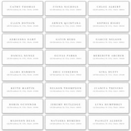 ミニマモダンリス結婚トのゲスト住所 シール