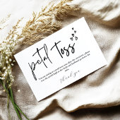 ミニマモダンリス結婚トのペタル・トス・カードの送信 招待状