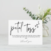 ミニマモダンリス結婚トのペタル・トス・カードの送信 招待状 (スタンド正面)