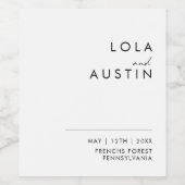 ミニマモダンリス結婚トのワインラベル ワインラベル (シングルラベル)