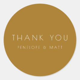 ミニマモダンリス結婚トの感謝金ゴールド ラウンドシール