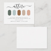 ミニマモダンリス結婚トドレスコードゲストの服装 エンクロージャーカード (正面/裏面)