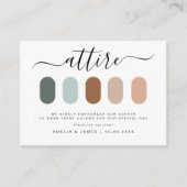 ミニマモダンリス結婚トドレスコードゲストの服装 エンクロージャーカード (正面)