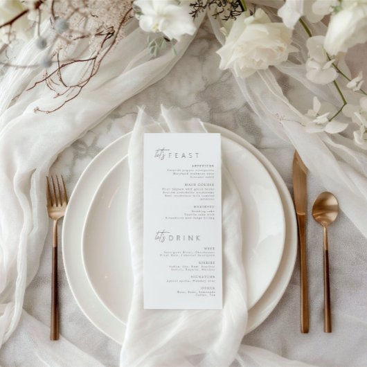 ミニマモダンリス結婚トメニュー&ゲスト座席表 招待状