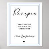 ミニマモダンリス離れトのレシピブライダルシャワー ポスター (正面)