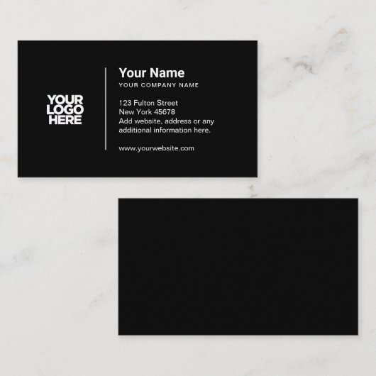 ミニマモダンリズムのロゴ(黒)または任意の色(b) 名刺 (正面/裏面)