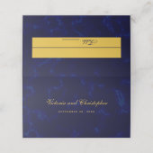 ミニマモダンリズムスタイルスクリプトNavy Blue結婚's プレイスカード (外部開封)