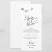 ミニマモダンリズム場所設定サンキューカード プログラム (正面/裏面)