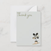 ミニマモダンリズム手描きスタイル感謝していユーザ ノートカード (正面)