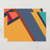 ミニマモダンリズム抽象芸術アート ポストカード (正面/裏面)
