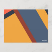 ミニマモダンリズム抽象芸術アート ポストカード (裏面)