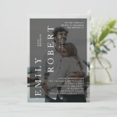 ミニマモダンリズム結婚式招待状写真 招待状 (スタンド正面)