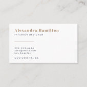 ミニマモダンリズム：木炭とトープ 名刺 (正面)