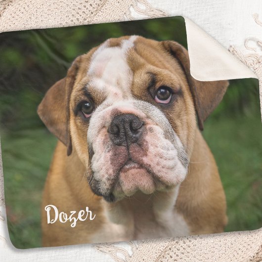 ミニマモダンリパーソナライズされたのペットフォトドッグ愛好家 シェルパブランケット