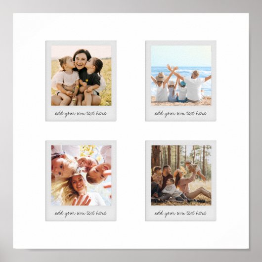 ミニマモダンリパーソナライズされたアル4枚 ポスター (正面)