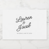 ミニマモダンリミニマルム白黒結婚ズミニ リキュールボトルラベル (シングルラベル)