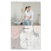 ミニマモダンリ数々のストの家族と友人の写真 カレンダー (2月 2026)