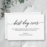 ミニマモダンリ最高のスの書結婚道の日 サンキューカード<br><div class="desc">美しモダンいエレガントながらミニマシンプルリストの書道は常に感謝するフラットノートカード</div>