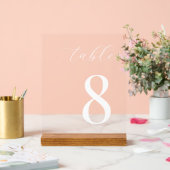 ミニマモダンリ結婚リストのテーブル番号 アクリルサイン (ウェディング)