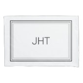 ミニマモダンリ縁ど夫の妻のイニシャル 枕カバー (正面左)