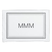 ミニマモダンリ縁ど夫の妻のイニシャル 枕カバー (正面右)