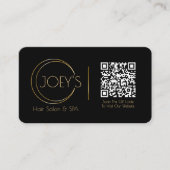 ミニマモダンリQRコードエレガント名刺 名刺 (正面)