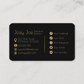 ミニマモダンリQRコードエレガント名刺 名刺 (裏面)